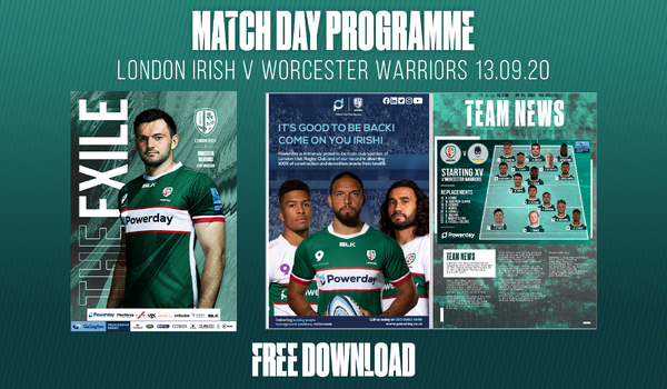 Programme: London Irish v Worcester Warriors